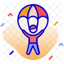 Parachute Courage Fly Icon