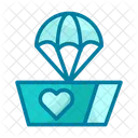 Parachute Package Love Icon
