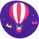 Parachute Hot Air Fly Balloon Icon