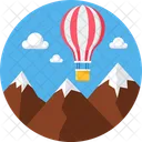 Parachute Hot Air Balloon Adventure Icon