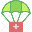 Parachute Humanitarian Airdrop Icon