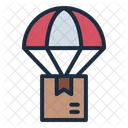 Parachute Delivery Parchel Box Delivery Icon