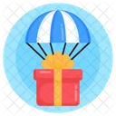 Air Delivery Balloon Delivery Parachute Delivery Icon