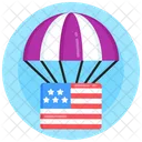 Parachute Delivery Air Delivery Air Courier Icon