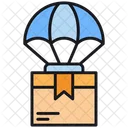 Parachute Delivery Box Fly Icon