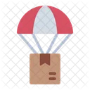 Parachute Delivery Parchel Box Delivery Icon