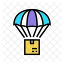 Parachute Delivery Parachute Cardboard Icon