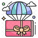 Parachute Gift Delivery Air Delivery Parachute Package Icon