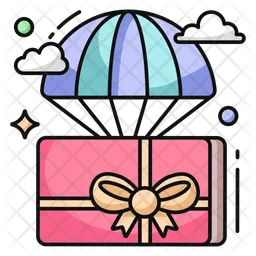 Parachute Gift Delivery  Icon