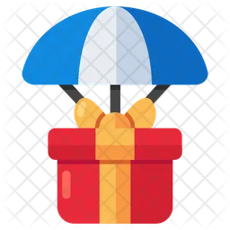 Parachute Gift Delivery  Icon