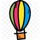Parachute Balloon Fly Icon