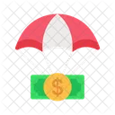 Parachute Money Flat Icono