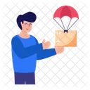 Parachute Shipping  Icon