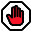 Detener Cursor Mano Icon