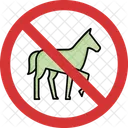 No Se Permiten Caballos No Se Permiten Caballos Prohibicion De Caballos Icono