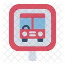 Parada De Autobus Senal De Trafico Estacion Icono