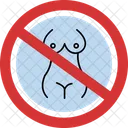 No Desnudo Desnudo No Permitido Prohibicion De Desnudos Icono