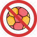 Futbol Jugar Al Futbol Prohibido Icono