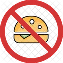 No Hamburguesa No Se Permiten Hamburguesas Prohibicion De Hamburguesas Icono