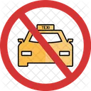 Prohibido El Taxi No Se Permiten Taxis Prohibicion De Taxis Icon