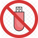 Sin Usb Usb No Permitido Prohibicion De Usb Icono