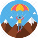 Paragliding Sports Parachute Icon