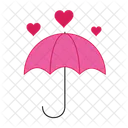 Paraguas Corazon Amor Lluvia Icono