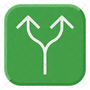 Parallel Crossroad Conjunction Separate Apart Direction Arrow Icon