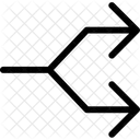 Arrow Parallel Bifurcation Icon