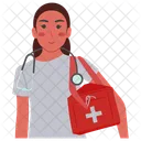 Femme Paramedicale Femme Fille Paramedicale Icône