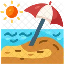 Parasol Summer Beach Icon