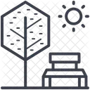 Arbuste Arbre Banc Icône