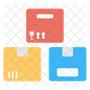 Colorful Cardboard Boxes Icon