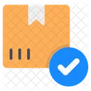 Parcel Check Verified Cardboard Delivery Packaging Icon