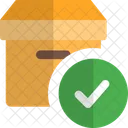 Parcel Check Verified Parcel Delivery Packaging Icon