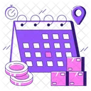 Parcel Schedule Logistic Schedule Delivery Schedule Icon