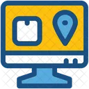 Online Map Parcel Icon