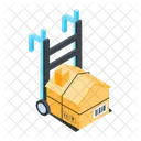 Logistic Trolley Delivery Cart Parcel Trolley Icon