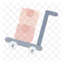 Parcel Trolley Carry Hand Icon