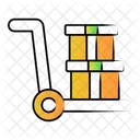 Parcel Trolley Cart Shipping Icon