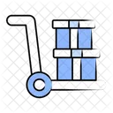 Parcel Trolley Cart Shopping Icon