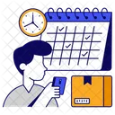 Calendrier Des Colis Calendrier Logistique Calendrier De Livraison Icône