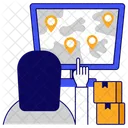 Localisation Du Colis Localisation Du Colis Colis En Ligne Icône