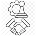 Icone De Parceria Estrategica Thinline Ícone