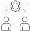 Icone De Parceria Sinergia Thinline Ícone