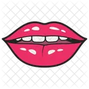Labios Femeninos Pegatina De Labios Boca Icono