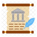 Papyrus Paper Scroll Icon