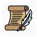 Parchment Scroll Writing Ancient Icon