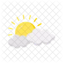 Parcialmente Ensolarado Clima Sol Ícone