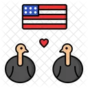 Pardoning Turkey Turkey Thanksgiving Icon